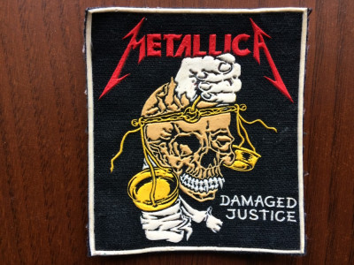 metallica damage justice ecuson patch cauciucat fan muzica heavy metal hard rock foto