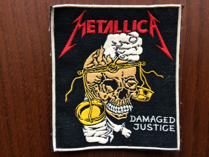 metallica damage justice ecuson patch cauciucat fan muzica heavy metal hard rock