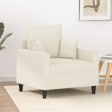 VidaXL Canapea de o persoană, crem, 60 cm, catifea