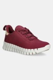 Ecco adidași din nubuc Gruuv Sneaker Lea culoarea rosu, 218203-61338