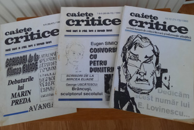 Revista Caiete Critice, nr. 5-6, 7-8-9, 10-12, 1993 foto