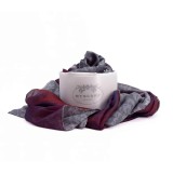 Cumpara ieftin Eșarfă Mătase Naturală Firenze Unisex Dublă Față Violet Argintiu 185x65 cm Made in Italy