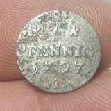 Germania Prusia 1 pfennig 1797 argint Frederic William ll