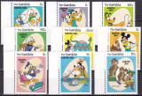 Gambia 1984 Disney Pasti MI 507-515 MNH, Nestampilat