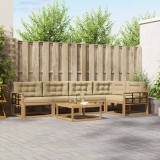 vidaXL Set de canapele de exterior 6 pcs Alb și Bej 79 x 79 x 37 cm 3386492