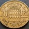 Moneda 20 FRANCI - MONACO, anul 1951 *cod 4315 - TIRAJ MIC!