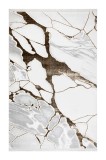 Covor Living Aura Lux 53472A Maro / Alb Moftx