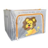 Cutie de Depozitare, pentru Camera Copiilor, 66L, din PVC, Model Leu, 50 x 40 x 33 cm, Transparent
