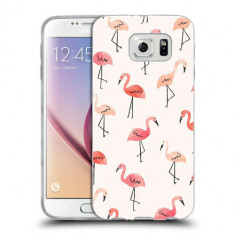 Husa Samsung Galaxy S7 Edge G935 Silicon Gel Tpu Model Flamingo Pattern foto