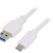 Cablu USB 3.0 A la C 3m Alb Aurit