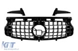 Grila tip GT crom/neagra potrivita pentru Mercedes GLA H247 dupa 2020 pentru bara de protectie A Design cu deschidere pentru camera Performance AutoTu