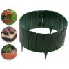 Palisada Gradina Verde Ornamentala 100cm x 24cm ProCart - Bordura Decorativa Plastic Reciclat, Montaj Facil, Rezistenta UV
