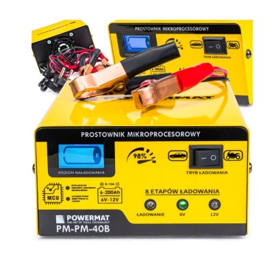Redresor cu microprocesor, 40B baterie 6V 12V, Powermat foto