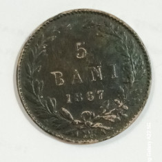 Romania 5 BANI 1867 WATT