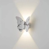 Cumpara ieftin Aplica LED Fluture, Alb + Gold, Exterior, 6W, Lumina Calda