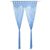 Gossi perdea macrame, albastru, 140 x 240 cm, bumbac