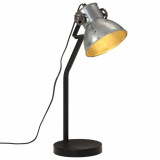 VidaXL Lampă de birou 25 W, argintiu vintage, 17x17x60 cm, E27