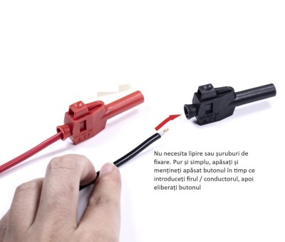 Mufa banana 4mm conectare rapida fara sudura accesorii multimetru 2buc foto