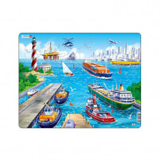 Puzzle maxi In port, orientare tip vedere, 35 de piese, Larsen EduKinder World