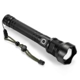 Lanterna din aliaj de aluminiu negru P70 LED cu 2 acumulatori BL26650 3.7V 6800mAH
