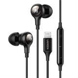 Casti audio cu fir Apple MFi pentru iPhone Ugreen, negru, 30631