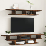 Seturi TV de perete, stejar maro, lemn prelucrat GartenMobel Dekor, vidaXL