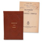 Constantin Noica, Mathesis sau bucuriile simple, 1934, cu dedicație pentru Dan Botta - Volum de debut