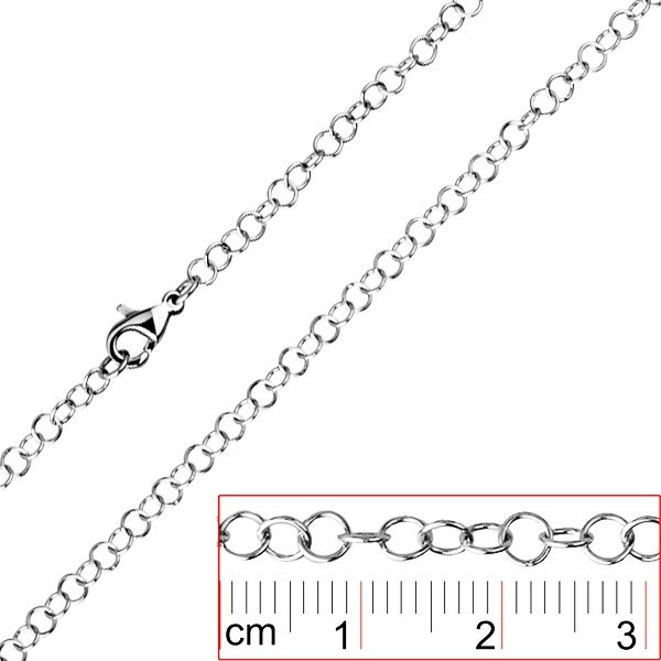 Lanț oțel inoxidabil - zale simple rotunde - Grosime: 0,6 mm