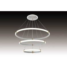 Lustra LED Alb cu 3 Cercuri