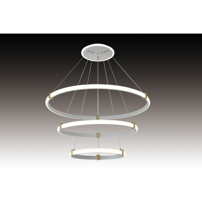 Lustra LED Alb cu 3 Cercuri