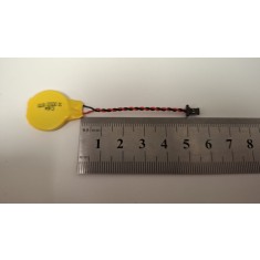 Baterie bios Laptop, CR2032, 1BT55, 3V, 220mAh, CDA 53, 5.5cm, rosu si negru, conector ACES 50285, 1.0 mm, 2 pini