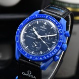 Cumpara ieftin Ceas Barbatesc Mission to Neptune Omega Swatch Cronograf, Mecanism Japonez, Curea Arici, Colectie 2024, Calitate Superioara