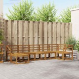 vidaXL Set de canapele de exterior 7 pcs natural Lemn Solid de Acacia 3366722