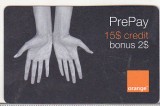 Bnk card Romania - Orange - 15+2 $ - 12/09 - RO-ORA-REF-0012-0912B