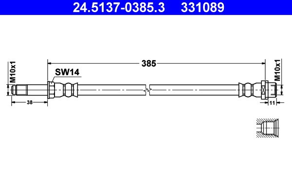 ATE 24.5137-0385.3 Furtun frana