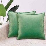 Set 2 fete de perna TAN. TOMI, catifea, verde deschis, 50 x 50 cm