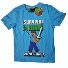 Tricou Minecraft ORIGINAL Survival Mode 5-12 ani + Bratara CADOU !!