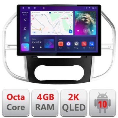Navigatie dedicata Mercedes Vito w447 2016- Edonav ecran 13&amp;quot; 2K 8 si 128 Android Waze USB Navigatie 4G 360 Toslink Youtube Radio KIT-w447 si EDT-E513- foto