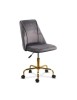 Scaun birou OFF 642, rotativ, reglabil, baza aurie, catifea, max 100kg
