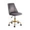 Scaun de birou OFF 642, rotativ, inaltime reglabila, baza aurie, catifea, 100 kg