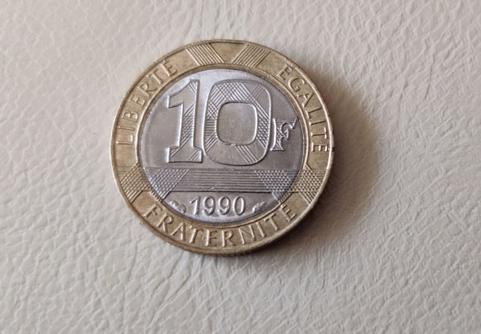 Franța - 10 francs / franci (1990) monedă s383
