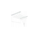 Uscator Rufe Tavan 5 Bare x 190 cm Sepio Otel, 10kg, Sistem Coborare Usoara, Montaj Simplu, Universal