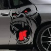 Set 2 stickere autoadezive Tuning in doua culori, model &quot;Gorilla&quot;, dimensiune, AVEX