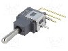 Intrerupator basculant, 3 pozitii, mod comutare (ON)-OFF-(ON), SPDT, NKK SWITCHES - A18AV
