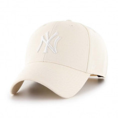 47brand șapcă din amestec de lână MLB New York Yankees culoarea bej, cu imprimeu B-MVPSP17WBP-NTC