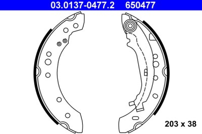 ATE 03.0137-0477.2 Set saboti frana foto