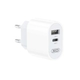 Cumpara ieftin Incarcator retea XO L97, USB/USB-C, Fast Charge, 2.4A, 12W, Alb
