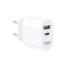 Incarcator retea XO L97, USB/USB-C, Fast Charge, 2.4A, 12W, Alb