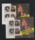 St.Vincent 1985-Arta,Muzica,Michael Jackson,varietati culoare,2.bloc. MNH.Bl.27, Nestampilat