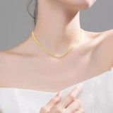 Lantisor Din Argint Placat Aur Choker --- Bead Laser --- Arg401C